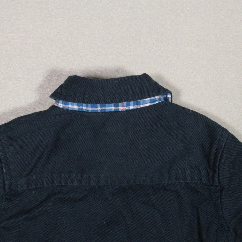 Polo Ralph Lauren Harrington Jacket Plaid Collar Classic Preppy Navy Baby 12M